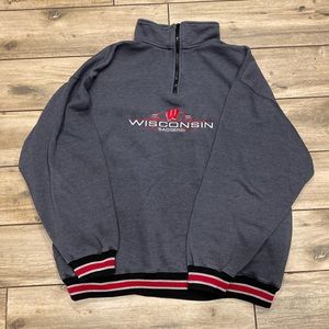 Vintage Wisconsin Badgers Cadre Athletic Quarter Zip Sweatshirt Size XL